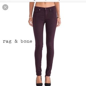 Rag & Bone plum color skinny jeans women’s 29